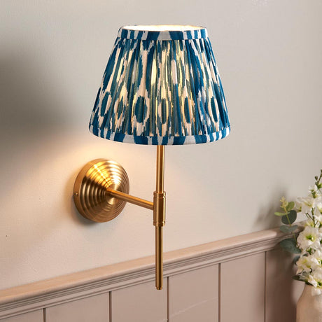 Obelisk T Bar & Ikat 20cm Marlin blue shade - Comet Lighting