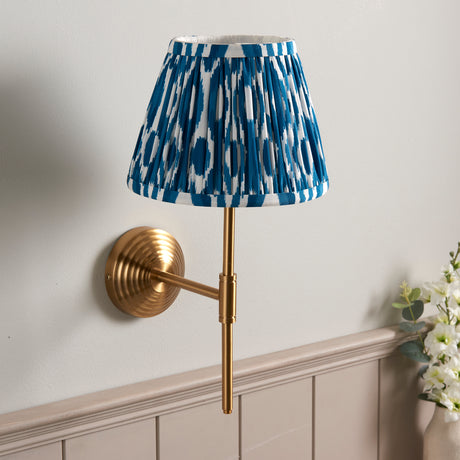 Obelisk T Bar & Ikat 20cm Marlin blue shade - Comet Lighting