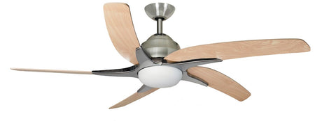 Viper Plus 44inch Ceiling Fan with Light Stainless Steel