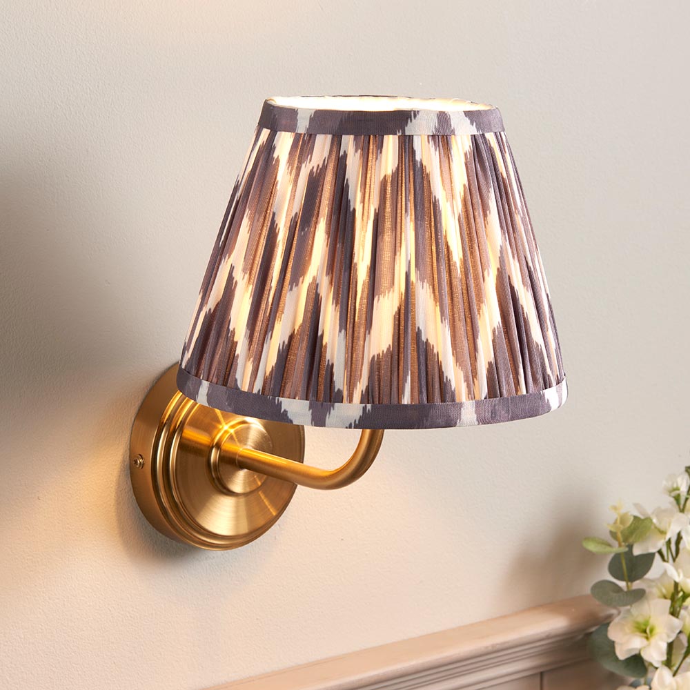 Step Arc & Zigzag 20cm Pearl grey shade - Comet Lighting