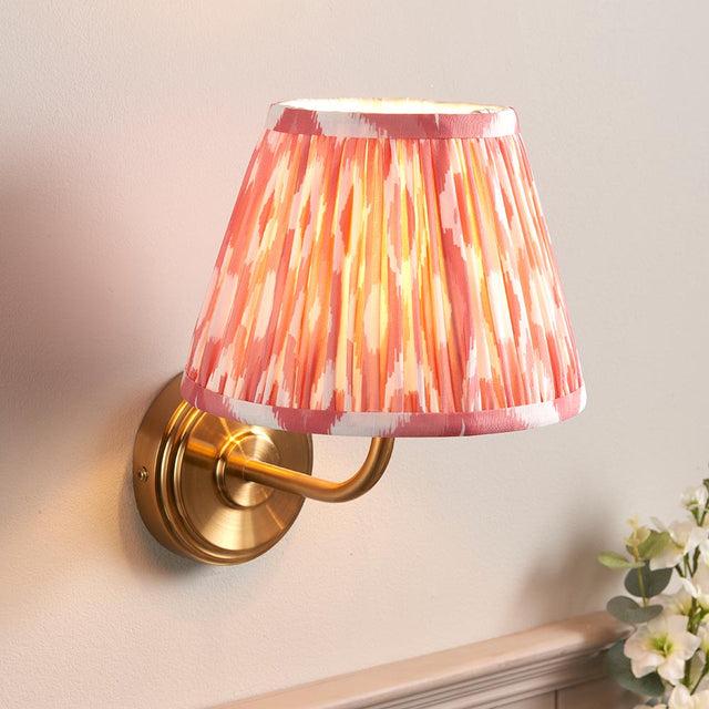 Step Arc & Ikat 20cm Coral pink shade - Comet Lighting