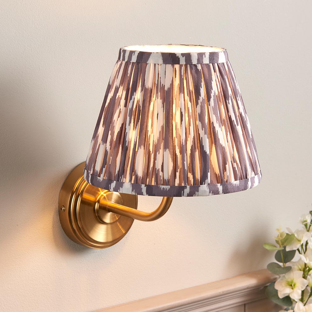 Step Arc & Ikat 20cm Pearl grey shade - Comet Lighting