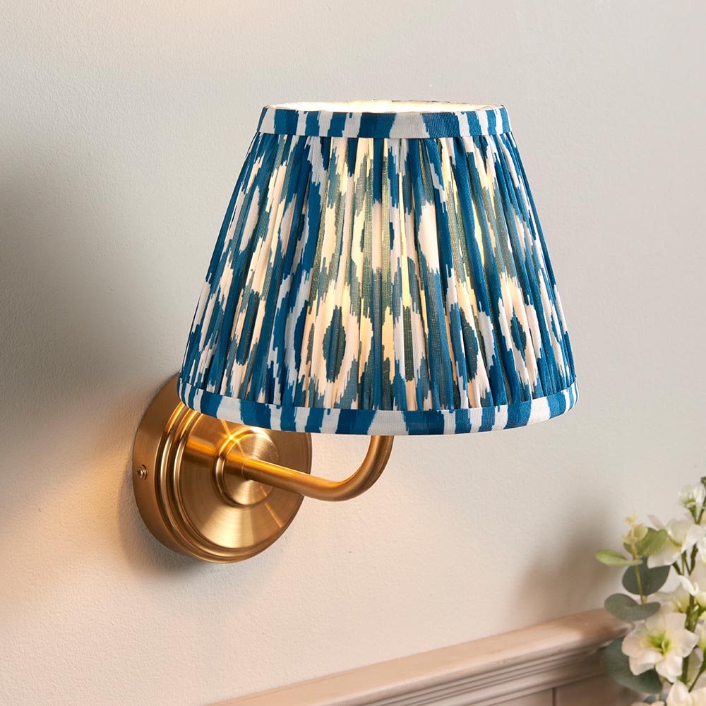 Step Arc & Ikat 20cm Marlin blue shade - Comet Lighting