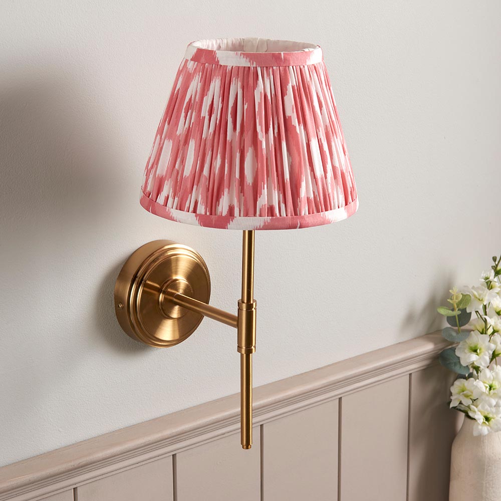 Step T Bar & Ikat 20cm Coral pink shade - Comet Lighting