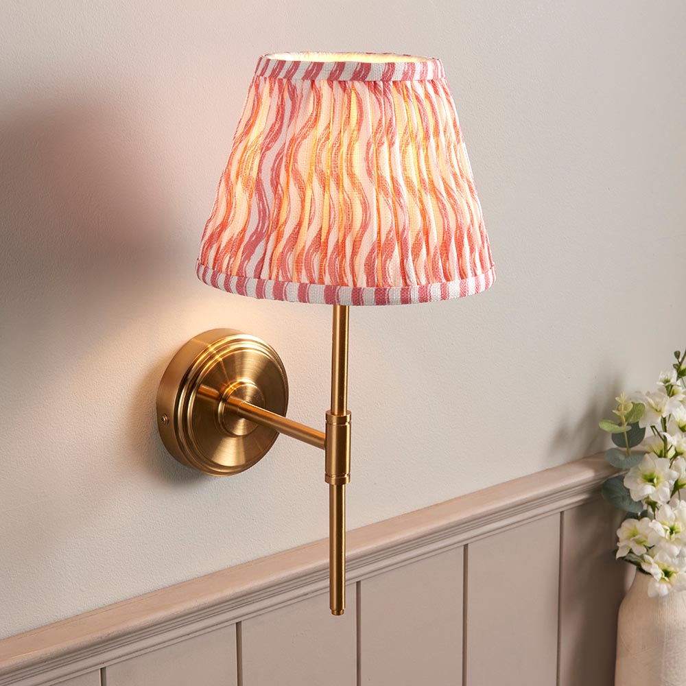 Step T Bar & Ripple 20cm Coral pink shade - Comet Lighting