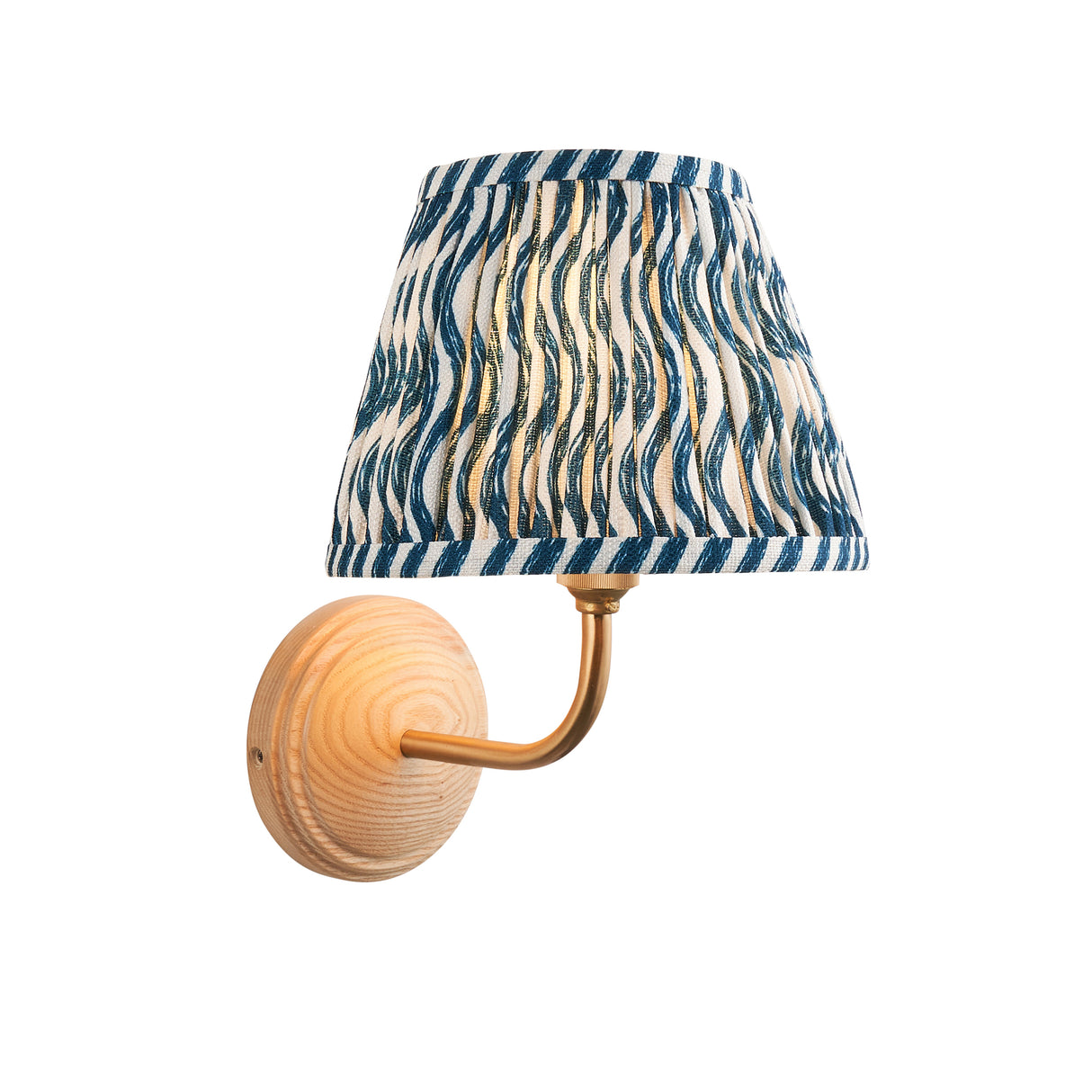 Wood Arc & Ripple 20cm Marlin blue shade - Comet Lighting