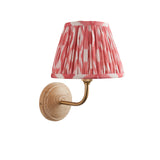 Wood Arc & Ikat 20cm Coral pink shade - Comet Lighting