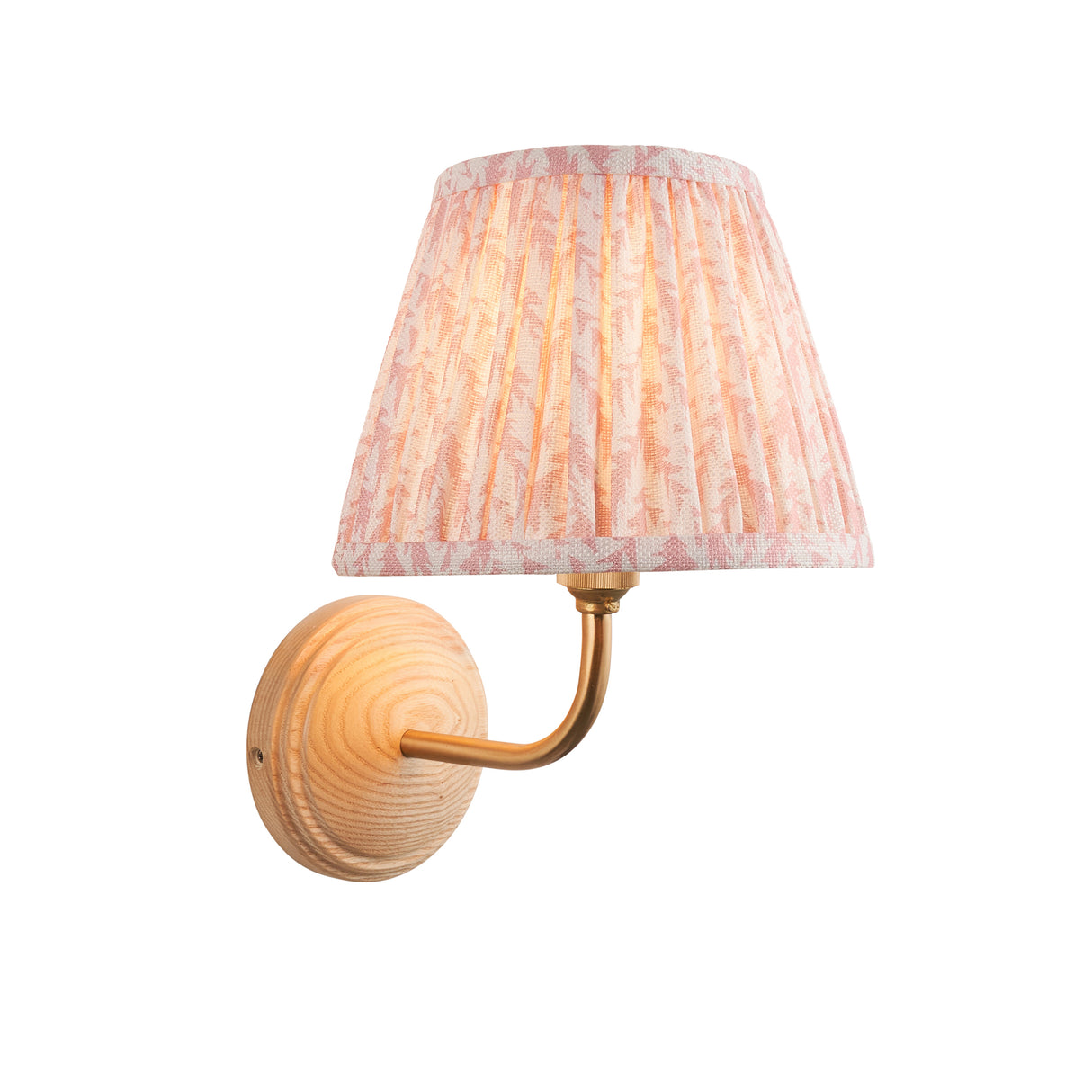 Wood Arc & Leaf 20cm Peachy keen shade - Comet Lighting