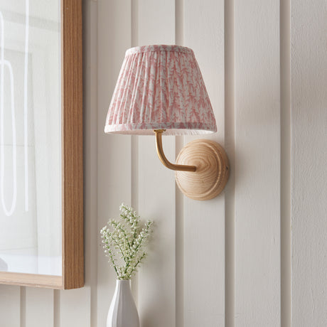 Wood Arc & Leaf 20cm Peachy keen shade - Comet Lighting