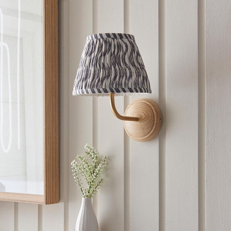 Wood Arc & Ripple 20cm Pearl grey shade - Comet Lighting