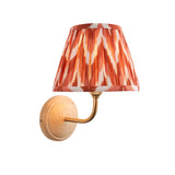 Wood Arc & Zigzag 20cm Apricot orange shade - Comet Lighting