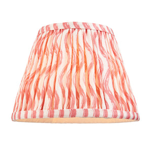 Wood T Bar & Ripple 20cm Coral pink shade - Comet Lighting
