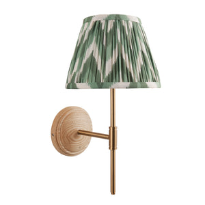 Wood T Bar & Zigzag 20cm Cotswold green shade - Comet Lighting