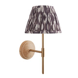 Wood T Bar & Ikat 20cm Pearl grey shade