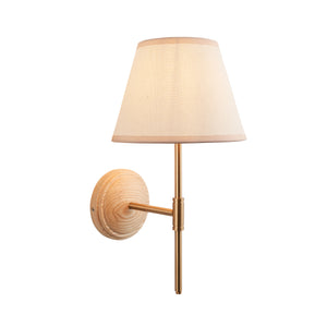 Wood T Bar & Ivy 20cm Vintage white shade - Comet Lighting