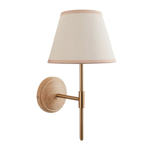Wood T Bar & Ivy 20cm Vintage white shade - Comet Lighting
