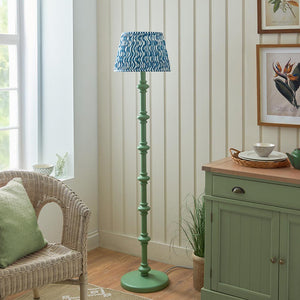 Wooden Green Carnaby & Ripple 35cm Marlin blue shade - Comet Lighting