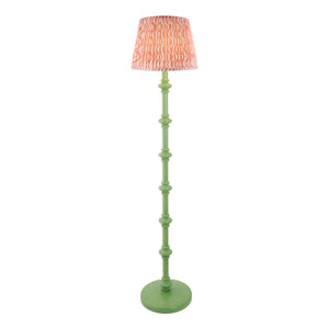 Wooden Green Carnaby & Ripple 35cm Coral pink shade - Comet Lighting