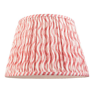 Wooden Green Carnaby & Ripple 35cm Coral pink shade - Comet Lighting