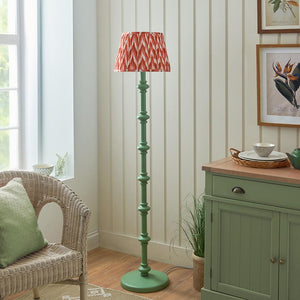Wooden Green Carnaby & Zigzag 35cm Apricot orange shade - Comet Lighting