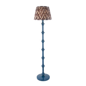 Wooden Blue Carnaby & Zigzag 35cm Pearl grey shade - Comet Lighting
