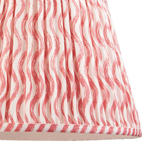 Wooden Blue Carnaby & Ripple 35cm Coral pink shade - Comet Lighting