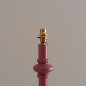 Wooden Pink Carnaby & Leaf 35cm Pearl grey shade - Comet Lighting