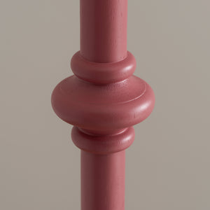 Wooden Pink Carnaby & Leaf 35cm Pearl grey shade - Comet Lighting