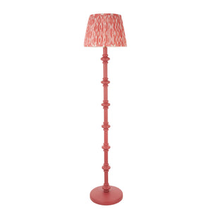 Wooden Pink Carnaby & Ikat 35cm Coral pink shade - Comet Lighting