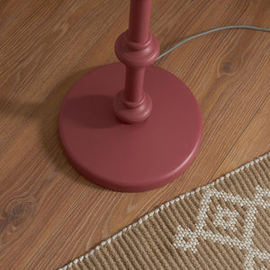 Wooden Pink Carnaby & Ripple 35cm Pearl grey shade - Comet Lighting