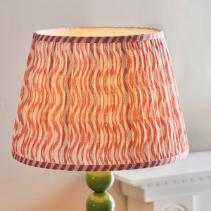 Gloss Green Higgledy & Ripple 35cm Coral pink shade - Comet Lighting