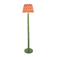 Gloss Green Higgledy & Zigzag 35cm Apricot orange shade - Comet Lighting