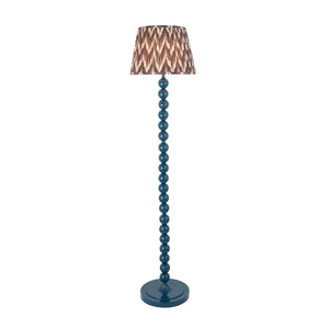 Gloss Blue Higgledy & Zigzag 35cm Pearl grey shade - Comet Lighting