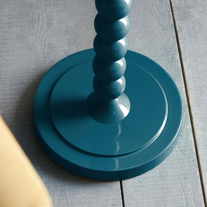 Gloss Blue Higgledy & Ikat 35cm Coral pink shade - Comet Lighting