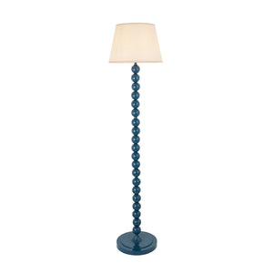 Gloss Blue Higgledy & Ivy 35cm Vintage white shade - Comet Lighting