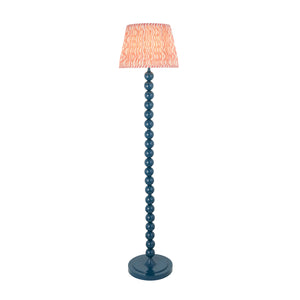 Gloss Blue Higgledy & Ripple 35cm Coral pink shade - Comet Lighting
