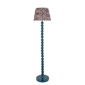 Gloss Blue Higgledy & Ikat 35cm Pearl grey shade - Comet Lighting