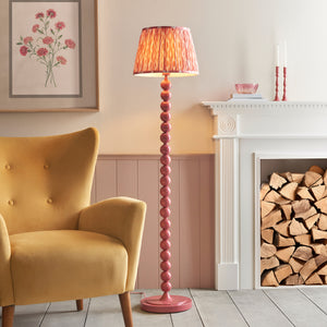 Gloss Pink Higgledy & Ikat 35cm Coral pink shade - Comet Lighting