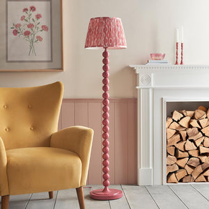 Gloss Pink Higgledy & Ikat 35cm Coral pink shade - Comet Lighting