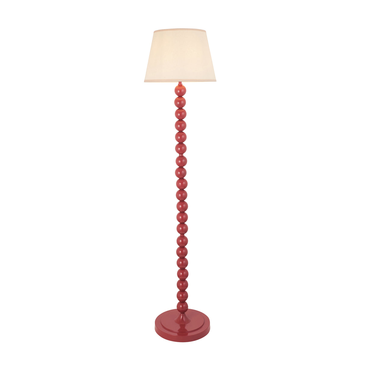 Gloss Pink Higgledy & Ivy 35cm Vintage white shade - Comet Lighting