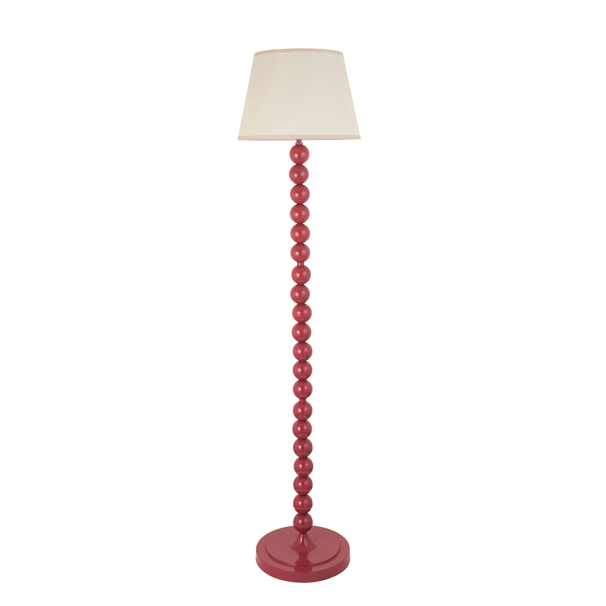 Gloss Pink Higgledy & Ivy 35cm Vintage white shade - Comet Lighting