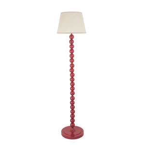 Gloss Pink Higgledy & Ivy 35cm Vintage white shade - Comet Lighting