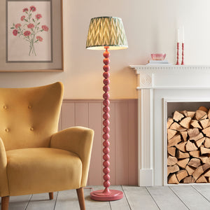 Gloss Pink Higgledy & Zigzag 35cm Cotswold green shade - Comet Lighting