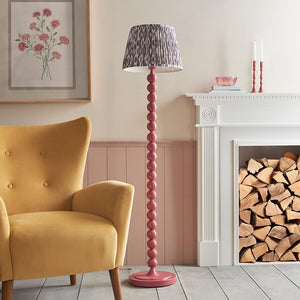 Gloss Pink Higgledy & Ikat 35cm Pearl grey shade - Comet Lighting