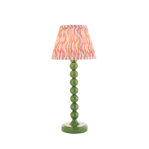 Gloss Green Higgledy & Ripple 20cm Coral pink shade - Comet Lighting