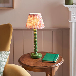 Gloss Green Higgledy & Ripple 20cm Coral pink shade - Comet Lighting