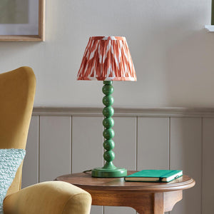 Gloss Green Higgledy & Zigzag 20cm Apricot orange shade - Comet Lighting