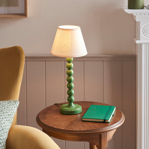 Gloss Green Higgledy & Ivy 20cm Vintage white shade