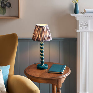 Gloss Blue Higgledy & Zigzag 20cm Pearl grey shade - Comet Lighting