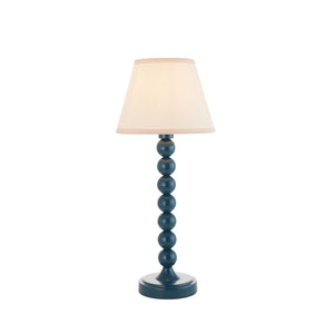 Gloss Blue Higgledy & Ivy 20cm Vintage white shade - Comet Lighting